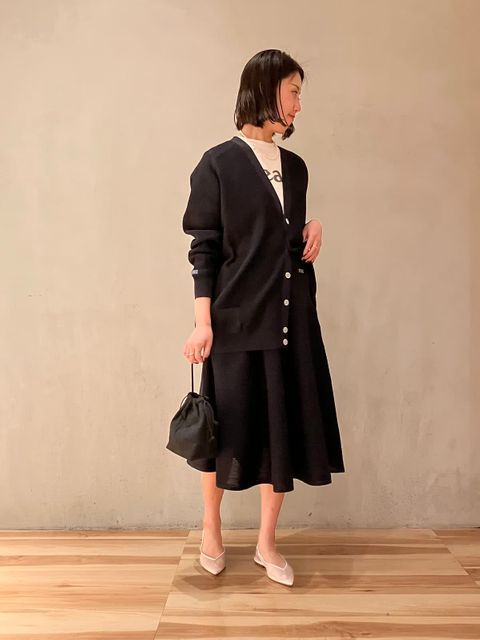 新品未使用madisonblue メッシュビッグニットカーディガンブラックXS BIG KNIT V CD MESH | UNISEX | MADISONBLUE