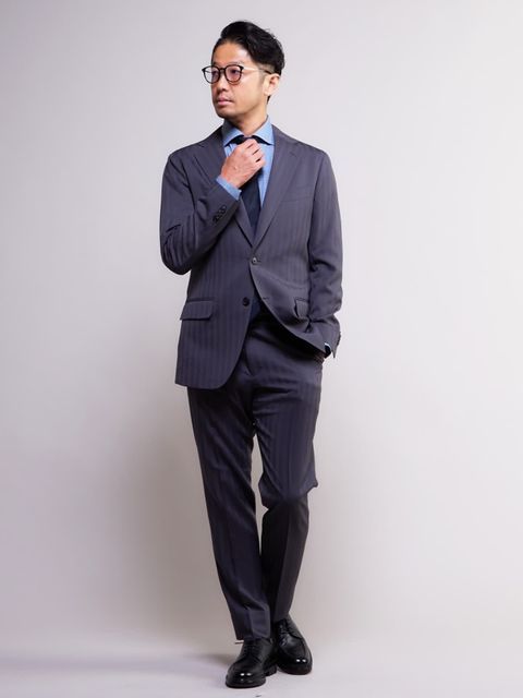 ソラーロヘリンボーン/ウィンドペン ウォッシャブルスーツ | 防シワ