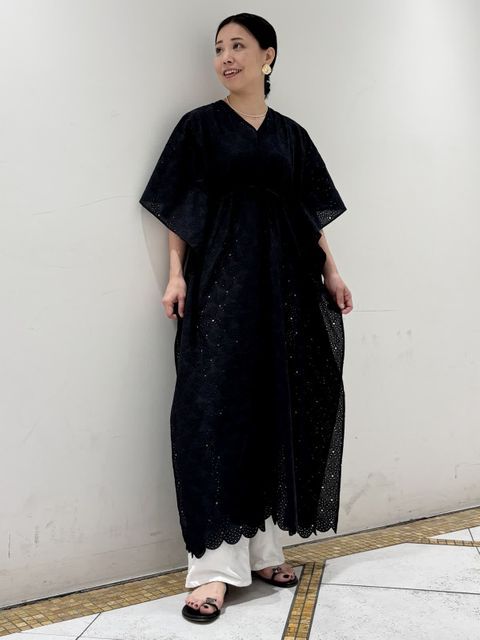MARIHA/マリハ】草原の光のカフタン Lace Arabesque Black｜martinique