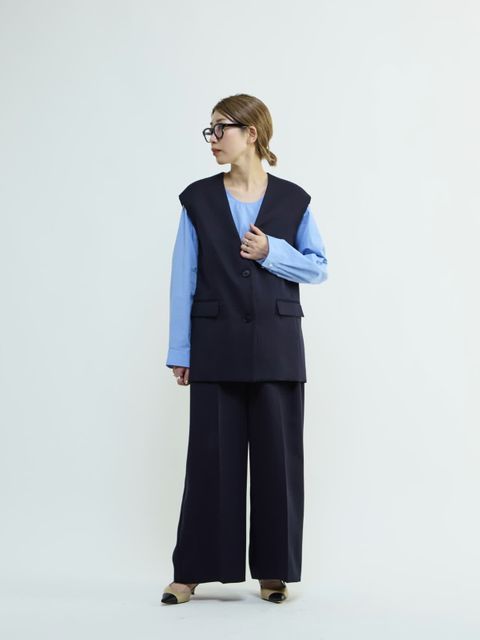 コラボ》川上さやかさん×martiniqueタックパンツ（セットアップ