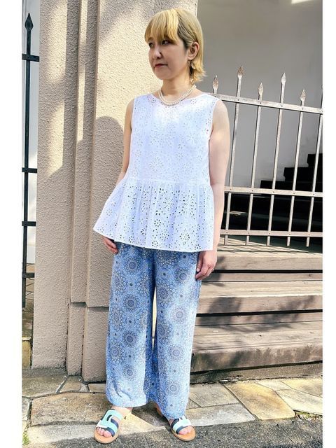 タバサエピッチュン　チュニックワンピース　サイズ34　あじさい柄 TABASA et Pitchoune（タバサ エ ピッチュン）