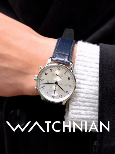 IWC ポルトギーゼ クロノグラフ IW371605 シルバー メンズ 時計 【中古