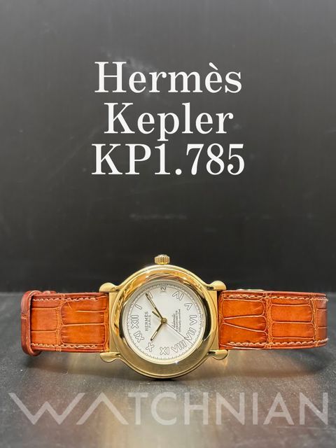 エルメス ケプラー KP1.785 ホワイト メンズ 時計 【中古