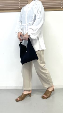 レーヨンバンドカラーチュニック