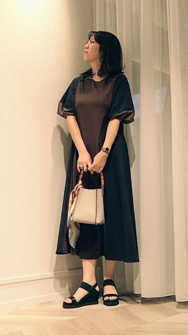 VIOLETTA コンビワンピース ブルー