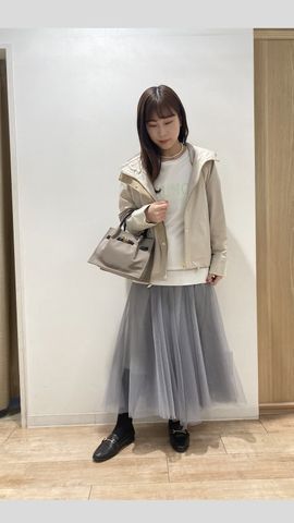ニットレイヤードロゴカットソー