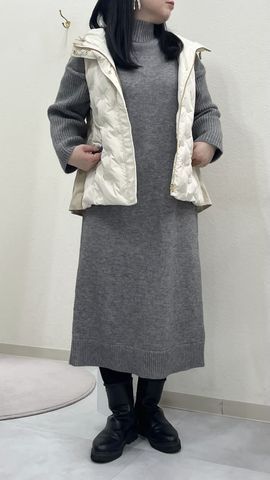 S-LL】ふわふわ柔らか ハイネック ロングニットワンピース | KOBUNSHA SELECT SHOP | 【S-LL】ふわふわ柔らか ハイネック  ロングニットワンピース