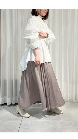 シルキー割繊ティアードスカート