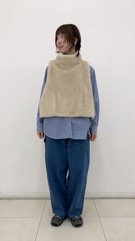 エコファーオフタートルベスト】｜PLAIN PEOPLE(プレインピープル