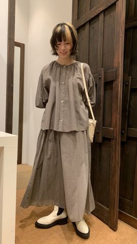 ボイルギャザースカート風パンツ】｜PLAIN PEOPLE(プレインピープル