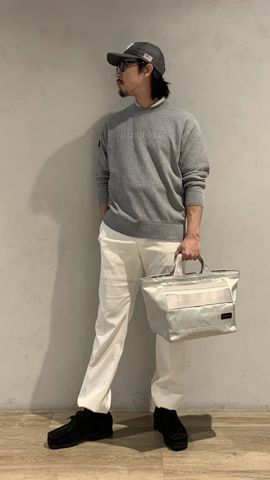 MEN'S BACK LOGO CREWNECK KNIT（メンズ バックロゴ クルーネック