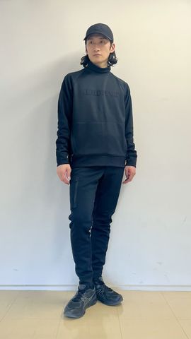 MEN'S STITCHED 3D LOGO CREWNECK TOP（メンズ ステッチド 3Dロゴ