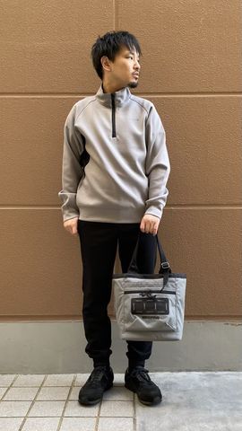 新品未使用　BRIEFING　3DLOGO WARM グレー　セットアップ MEN'S WARM 3D LOGO HALFZIP TOP（メンズ ウォーム 3Dロゴ