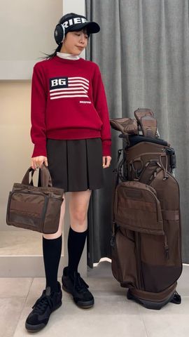 HOL WOMEN'S BG FLAG CREWNECK KNIT（ホリデーウイメンズBGフラッグ