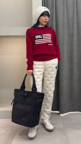 HOL WOMEN'S BG FLAG CREWNECK KNIT（ホリデーウイメンズBGフラッグ