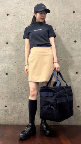 WOMEN'S PUNCHING LOGO HIGH WAIST SKIRT（ウイメンズパンチング