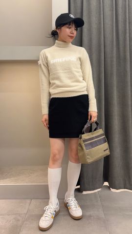 WOMEN'S SHAGGY LOGO TURTLENECK KNIT（ウィメンズ シャギー ロゴ