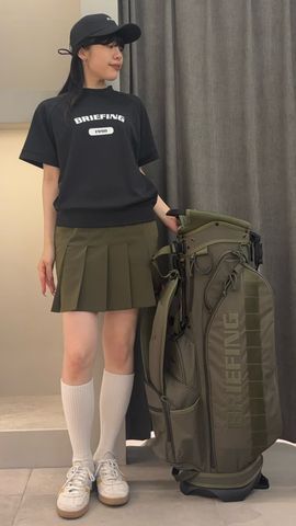 新品　BRIEFING WS WR NYLON 3D LOGO SKIRT M WOMEN'S WR NYLON 3D LOGO PLEATED SKIRT（ウィメンズ ウォーターR