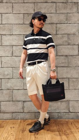 MEN'S PANEL STRIPE POLO（メンズパネルストライプポロ）（BRG251M54