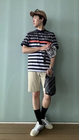 完売品　新品　BRIEFING MARINE STRIPE HIGHNECK MEN'S MARINE STRIPE HIGHNECK（リラックスフィット）（メンズ