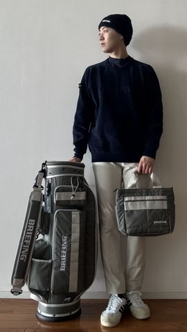 MEN'S MOLE YARN LOGO CREWNECK KNIT（メンズ モールヤーン ロゴクルー