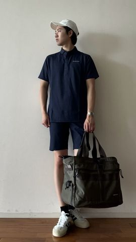 MEN'S LOGO ELASTIC SUMMER SHORT PANTS（メンズロゴエラ