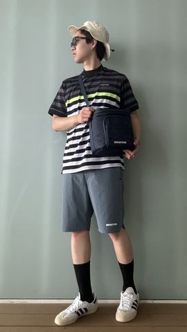 MEN'S MARINE STRIPE HIGHNECK（リラックスフィット）（メンズ