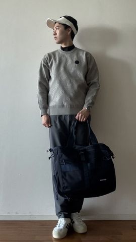 CE MEN'S WR BIAS LOGO CREWNECK KNIT（CE メンズ WR バイアス