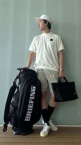 d*a様 最終値引　新品　ブリーフィング ゴルフ リブ ハイネック リラックスフ MEN'S LOGO LINE LS HIGHNECK（リラックスフィット）（メンズ