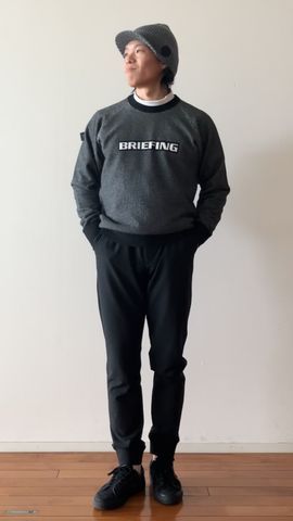 MEN'S BIRDS EYE LOGO CREWNECK KNIT（メンズ バーズアイ ロゴ クール