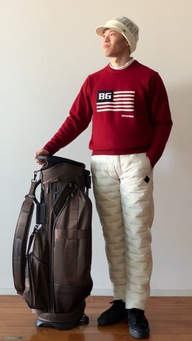HOL MEN'S BG FLAG CREWNECK KNIT（ホリデーメンズ BGフラッグ クルー