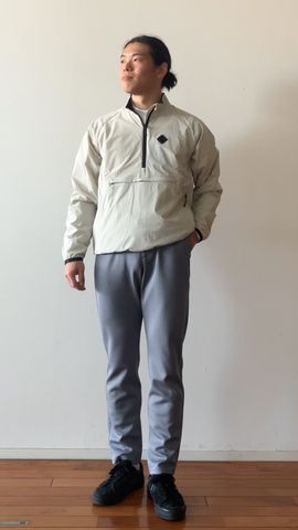 MEN'S STITCHED 3D LOGO SLIM PANTS（メンズ ステッチド 3Dロゴ スリム