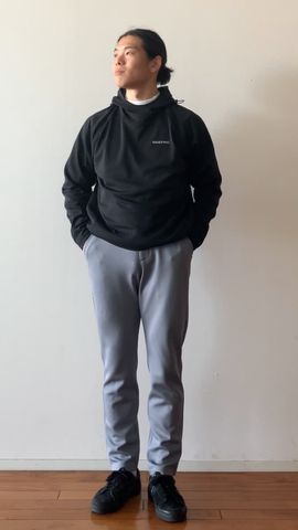 MEN'S STITCHED 3D LOGO SLIM PANTS（メンズ ステッチド 3Dロゴ スリム