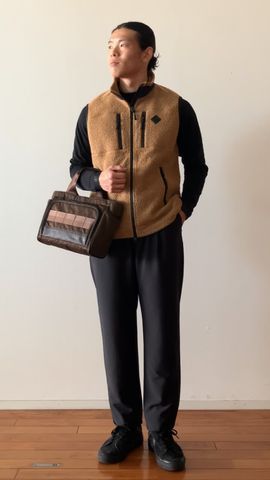 MEN'S WOOL BOA VEST（メンズ ウールボアベスト（ボア・フリース