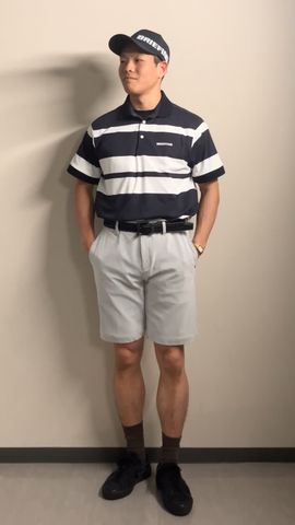 MEN'S PANEL STRIPE POLO （リラックスフィット）（メンズ パネル