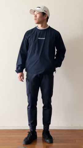 MEN'S REFLECTIVE LOGO WIND CREWNECK（メンズリフレクティブ