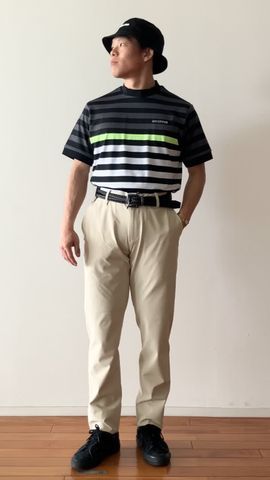 BRIEFING ストライプ ボーダーゴルフシャツL ネイビー定価¥22,000 BRIEFING ストライプ ボーダーゴルフシャツL ネイビー定価¥22,000