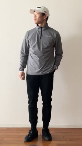 MEN'S PUNCHING MESH HALFZIP LS SHIRT(メンズパンチング MEN'S PUNCHING MESH HALFZIP LS SHIRT(メンズパンチング