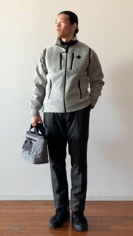 MEN'S WOOL BOA VEST（メンズ ウールボアベスト（ボア・フリース