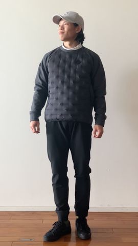 BRIEFING／HYBRID DOWN CREW NECK／Mサイズ MEN'S HYBRID DOWN CREWNECK（メンズ ハイブリッド ダウンクルー