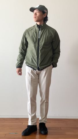 BRIEFING ウィンドブルゾン　オリーブ　XL MEN'S POCKETABLE WIND BLOUSON（メンズ ポケッタブル ウィンド
