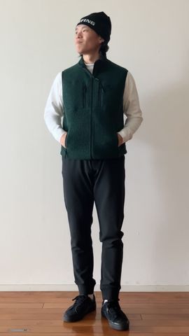 MEN'S WOOL BOA VEST（メンズ ウールボアベスト（ボア・フリース