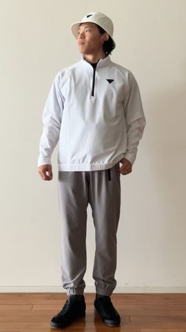 LA MEN'S LOGO RIB LS HALFZIP（リラックスフィット）（LA メンズロゴ