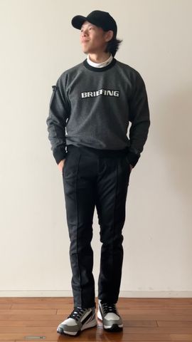 MEN'S BIRDS EYE LOGO CREWNECK KNIT（メンズ バーズアイ ロゴ