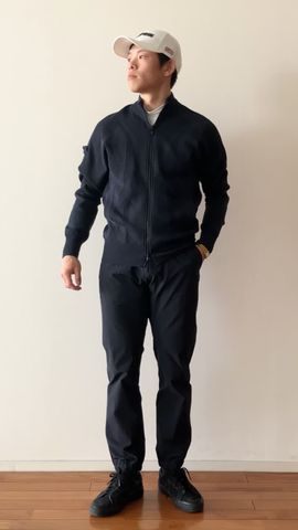 MEN'S MESH PATTERN KNIT BLOUSON(メンズメッシュパターン MEN'S MESH PATTERN KNIT BLOUSON(メンズメッシュパターン