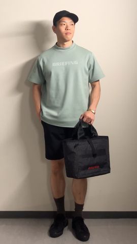 MEN'S BACK BG LOGO HIGHNECK（リラックスフィット）（メンズ バックBG