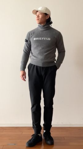 MEN'S SHAGGY LOGO TURTLENECK KNIT（メンズ シャギー ロゴ