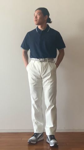 MEN'S MESH MINI LINE POLO（メンズ メッシュ ミニラインポロシャツ