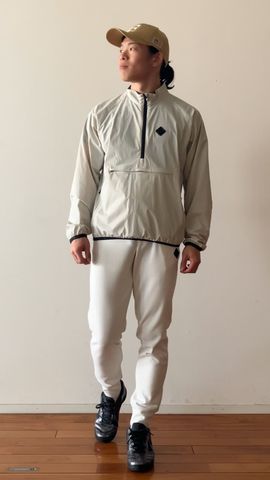 MEN'S POCKETABLE WIND HALFZIP BLOUSON（メンズ ポケッタブル