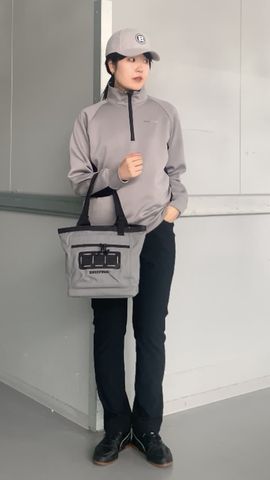 MEN'S WARM 3D LOGO HALFZIP TOP（メンズ ウォーム 3Dロゴ ハーフ